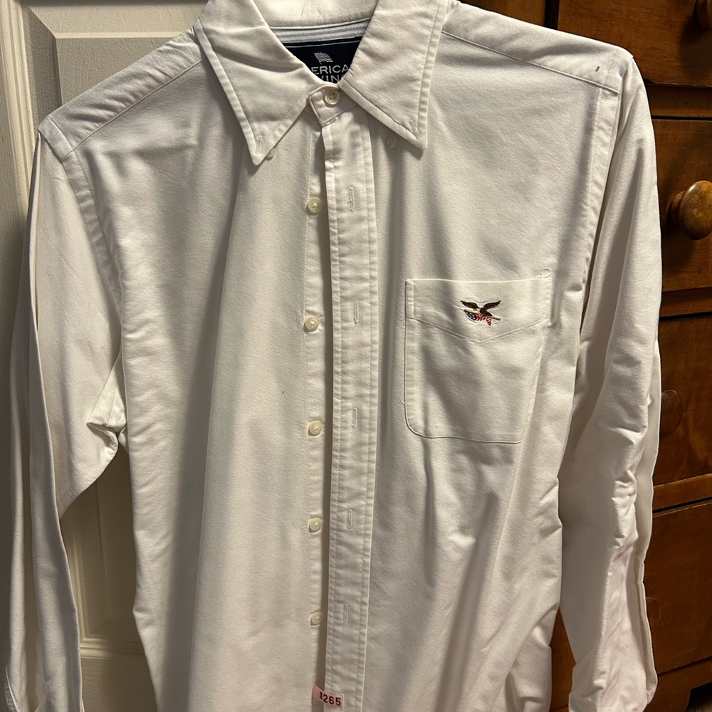 American Eagle Outfitters Men's White Shirt